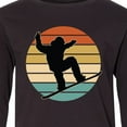 thumbnail image 4 of Inktastic Snowboarding Retro Sunset Snowboard Long Sleeve Youth T-Shirt, 4 of 5