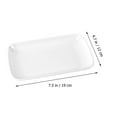 4 Pcs Melamine Meal Plate Steak Plates Square Dish Flatware White