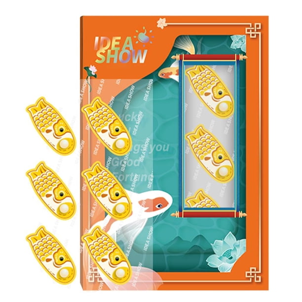 30 pegatinas aromáticas con aromaterapia pura para mascarillas de tela, mascarillas faciales para motocicletas, coches y PC. Un soplo de aire fresco. Aroma personal. Naranja Pescado Amarillo
