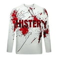 thumbnail image 5 of Amzcrzy Sudadera Para Hombre, Informal, Cuello Redondo, Manga Larga, Jersey De Halloween, Camiseta Estampada, Blusa, Tops, Gris, S, 5 of 5