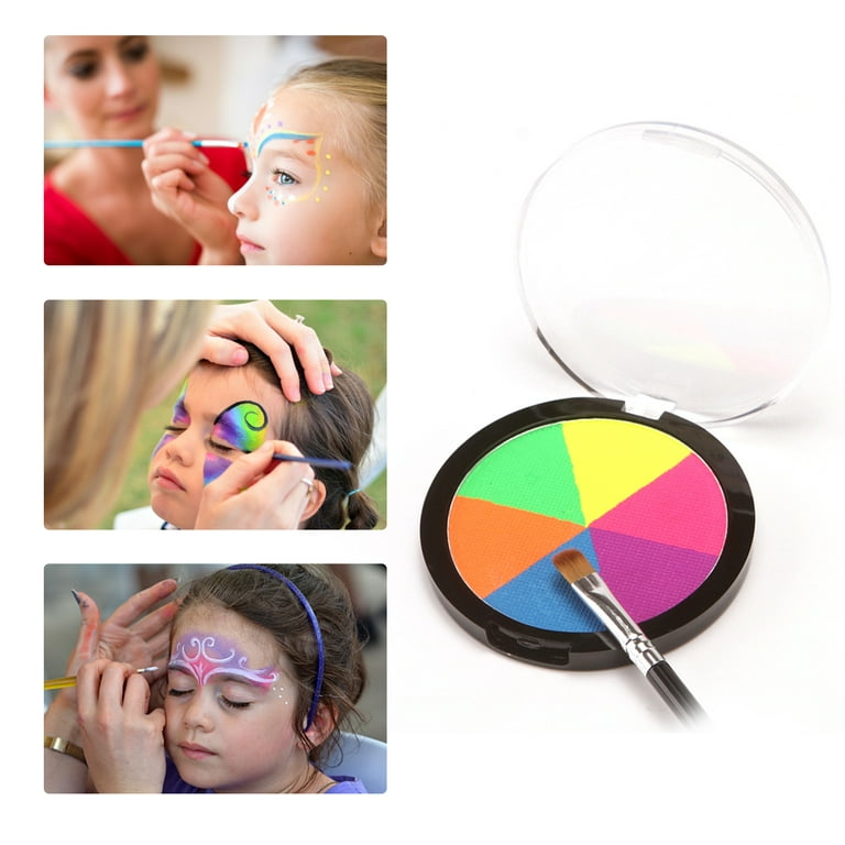 Dcenta Paint Palette 12 Colors Professional Face Paint Kit Safe & Non Toxic  Water Based Face and Body Painting Makeup Palette 