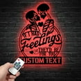 thumbnail image 2 of Handmadetneonsign Personalized If I Had Feelings They'd Be For You Metal Wall Art LED Light, 2 of 5