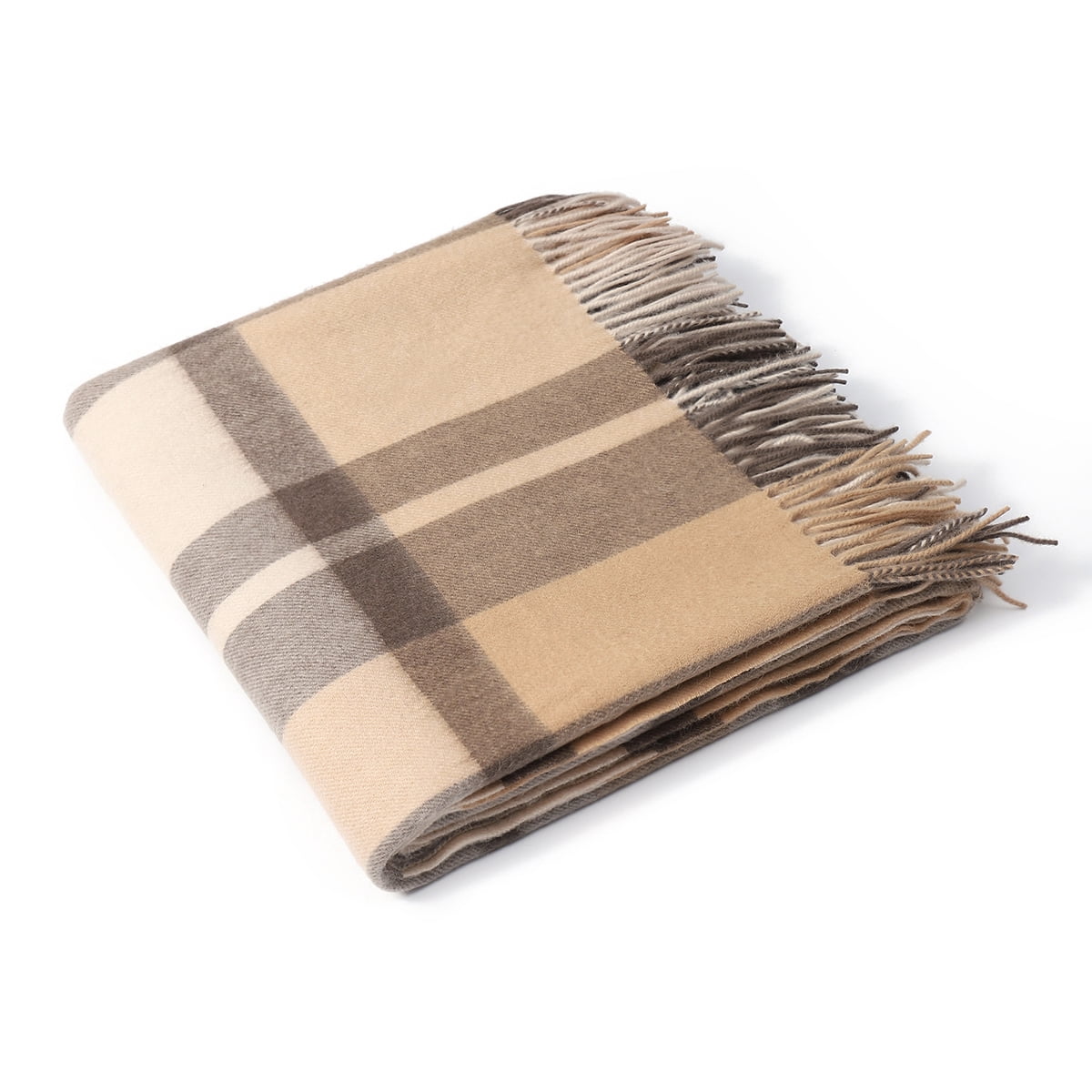 WAMSOFT Pure Wool Throw Blanket Knee Rug Warm Soft 83" x 55"for Couch Bed Camping throws blankets,1.5lb