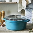 thumbnail image 6 of Staub Cast Iron 4-qt Round Cocotte with Glass Lid - Turquoise, 6 of 8