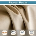 thumbnail image 6 of Lapalife Velvet Curtains, Rod Pocket Room Darkening Curtain Christmas Window Curtain Drapes for Living Room Bedroom, Champagne, 52''x 120'', 1 Panel, 6 of 7