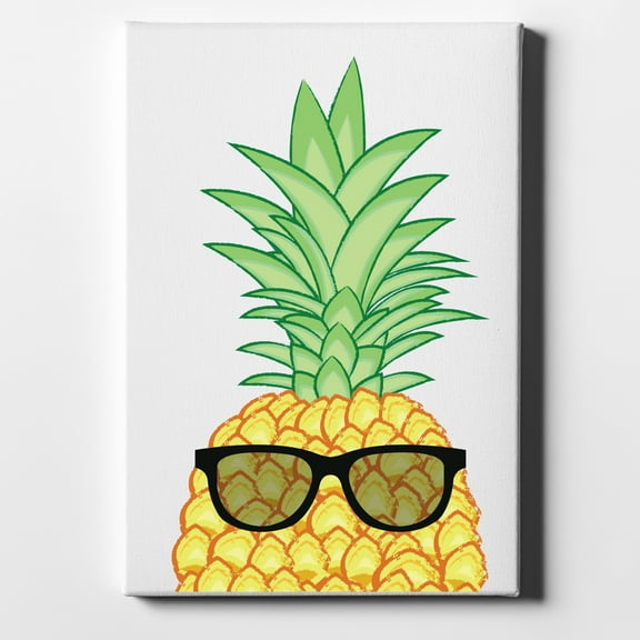 Pineapple Top with Shades - 8" x 10" - Decorative Canvas Wall Art - White Edge - 5/8" Gallery Wrapped