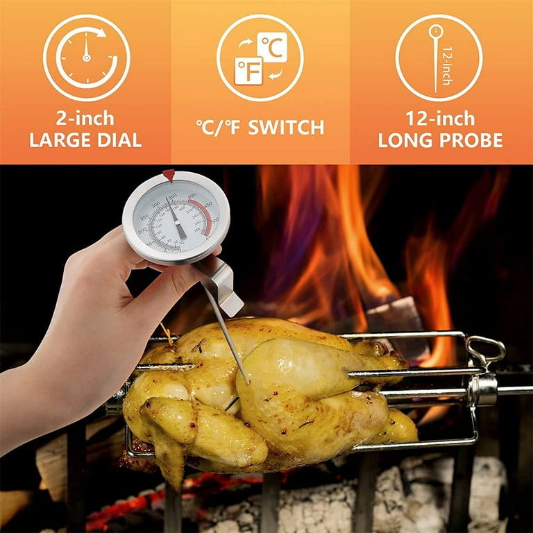 Casewin Deep Fryer Turkey Thermometer with Clip&12 inch - Best