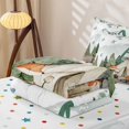 thumbnail image 5 of catabedysis Boys Camper Zipper Twin Comforter Sets with Fitted Sheet and 2 Pillowcases For Boys,Green A Alphabet Zipper Bedding Set For Camping Lovers,Polkadot Reversible,4 Pieces, 5 of 7