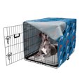 thumbnail image 5 of Goat Dog Crate Cover, Repeating Pattern of Jumping Pose Drawn Abstract Animal with Horns, Easy to Use Pet Kennel Cover Small Dogs Puppies Kittens, 7 Sizes, Sea Blue Multicolor, by Ambesonne, 5 of 6