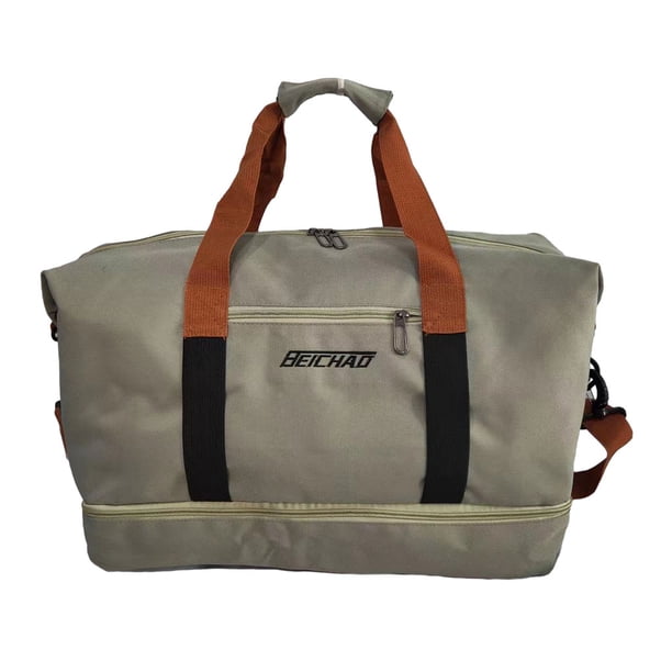 Bolsa de viaje impermeable Minnieouse de tela Oxford separación seca y húmeda gran capacidad para mujeres Envolturas para manijas de equipaje Verde gris