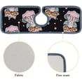 thumbnail image 5 of 3 Pcs SKYSONIC Faucet Absorbent Mat Cat Unicorn Space Washable Counter Drying Pads Behind Faucet for Kitchen Bathroom, 5 of 7