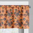 thumbnail image 3 of Ambesonne Animal Valance Pack of 2, Ethnic Motif Squirrel Floral, 54"X12", Dark Peach Multicolor, 3 of 5
