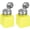 Yellow, variant on 2pcs Solvent Alcohol Dispenser 200ml(6.7oz) Push Down Liquid Pump Bottle with Sealing Stainless Steel Lid for Acetone Cleanser Polish Remover, White 200ml 6.7oz
