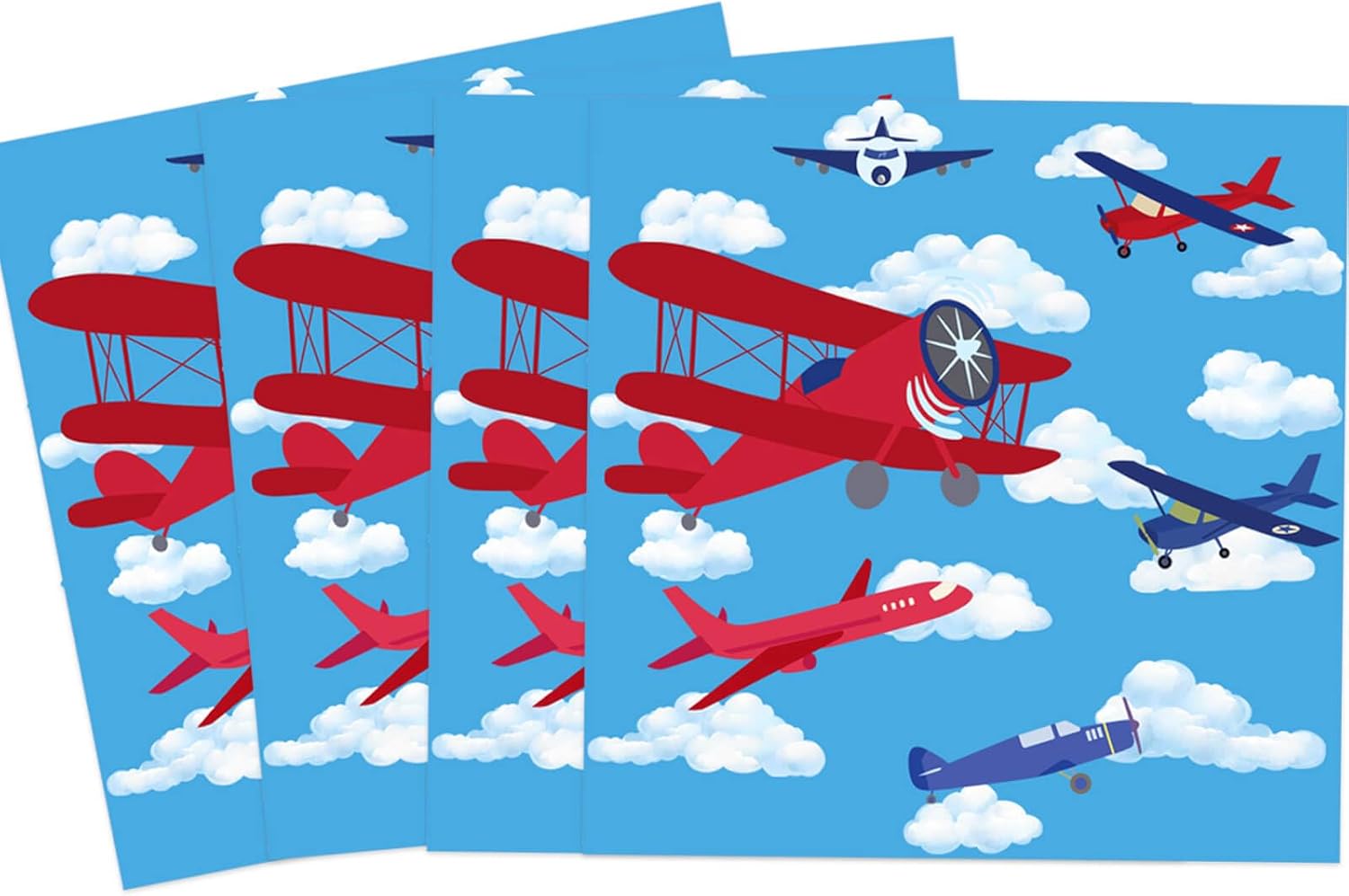 Airplane Party Paper Napkins 60 Pcs Airplane Aircraft Disposable Paper Napkins for Aviation Theme Boys Baby Shower 1st 2nd 3rd 4th Birthday Party Supplies Decorations
