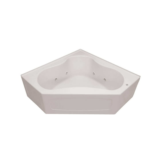 Proflo PFW6060SKPLAWH Grass Valley 60" X 60" Corner 8 Jet Whirlpool Bath Tub - White