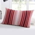 thumbnail image 5 of Red Vertical Striped Throw Pillow Cover 16 x 24 Inch Decorative Pillow Cover Farmhouse Minimalist Abstract Lines Lumbar Pillowcase Seasonal Rectangle Cushion Case for Couch Sofa Bed Living Room, 5 of 7