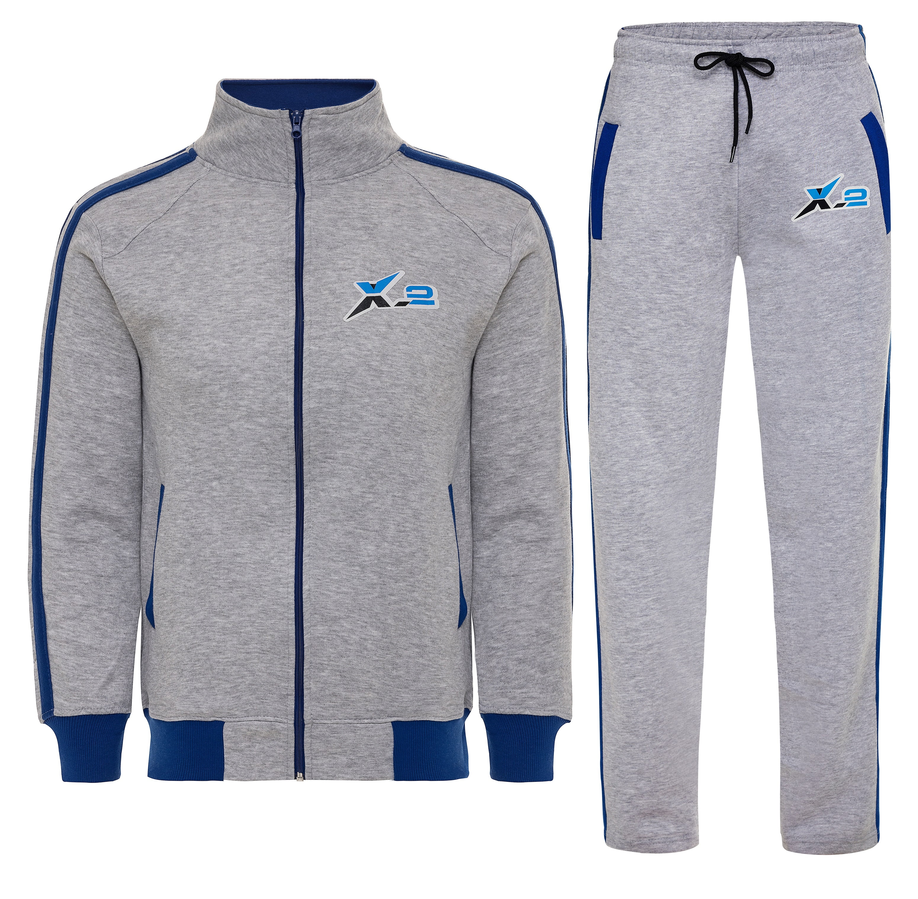 X-2 Men's Athletic Tracksuits 2 Pieces Set workout Warm up Suit
