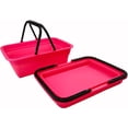 thumbnail image 2 of SAMMART Set of 2 Collapsible Basket with Handle 8L (2.1 Gallon)- Portable Outdoor Picnic Basket/Crate - Foldable Basin for Washing Dishes,Camping,Hiking, 2 of 6