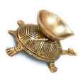 thumbnail image 4 of Brass World Tortoise Diya Brass Feng Shui Tortoise Home Decor Diya Lamp Wealth Decorative Oil Light Diwali Festival Decoration Pooja Room Mandir Pital Diva Handmade Good Luck 6.75 Inches Length., 4 of 5