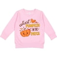 thumbnail image 2 of Inktastic Cutest Pumpkin in the Patch with Orange Heart Toddler Sweatshirt, 2 of 4