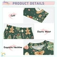 thumbnail image 3 of FORMRS Long Sleeve Top and Pants Pajama Set for Niños 2-Piece Sleepwear, Sizes 18M-8Y, Green Christmas Trees, 3 of 6