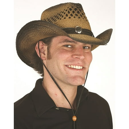 Cowboy Straw Vented Wild West Western Hat Kenny Chesney Adult Costume
