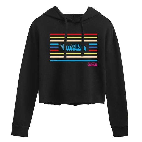Barbie The Movie - I'm Allan  - Juniors Cropped Pullover Hoodie