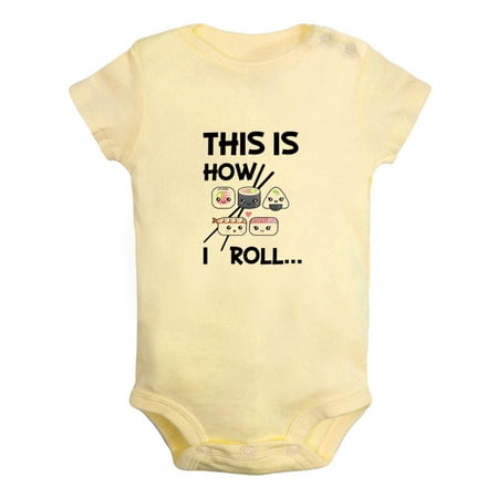 

iDzn This is How I Roll Funny Rompers For Babies Newborn Baby Unisex Bodysuits Infant Jumpsuits Toddler 0-24 Months Kids One-Piece Oufits