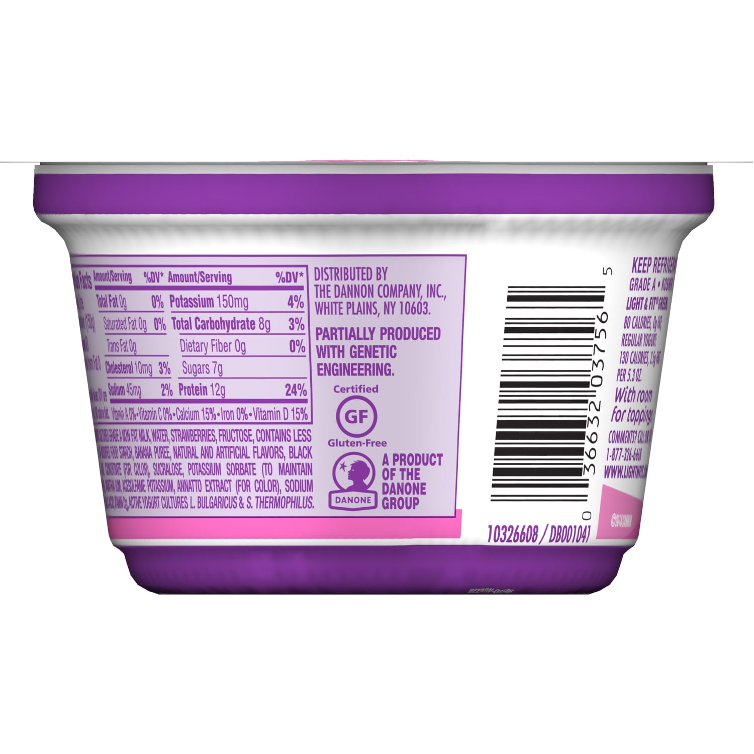 Dannon Light And Fit Greek Strawberry Banana Yogurt Nutrition Facts Bios Pics