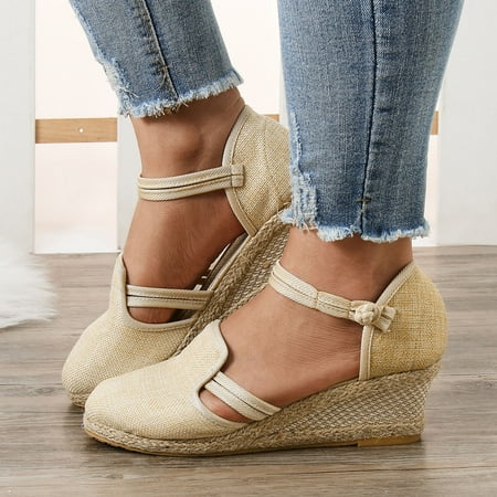 

Women s Ladies Fashion Casual Solid Open Toe Platforms Sandals Beach Shoes Black 6.2370