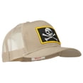 thumbnail image 5 of Jolly Roger Skull Patched Mesh Cap - Khaki OSFM, 5 of 5