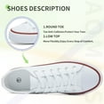 thumbnail image 4 of AOMAIS Womens Canvas Fashion Sneakers Classic Low Top Fabric Shoes Casual Walking Canvas Flats Cute Lace Up Tennis Shoes for Lady(White US8), 4 of 8