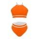 thumbnail image 5 of Traje de Baño de 2 Piezas para las Mujeres Hawaiana Estampado Tropical Cami Bra con Volantes, Juegos de Baño de Ropa de Playa para la Piscina Y el Mar, 5 of 7