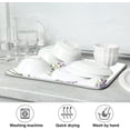thumbnail image 7 of FREEAMG Lavender Flowers Dish Drying Mat for Kitchen Counter,Super Quick Absorbent Composite Sponge Dish Drying Pad,Heat Resistant Non-Slip Rack Tableware Mat, 18x24 Inch, 7 of 7