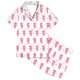 thumbnail image 2 of Odeerbi 2-12 Años Niños Niñas Pijamas de Verano de Satén Con Solapa de Muesca Camisas de Manga Corta Pantalones Cortos Conjunto de Pijama de Seda Con Estampado Suave, 2 of 5