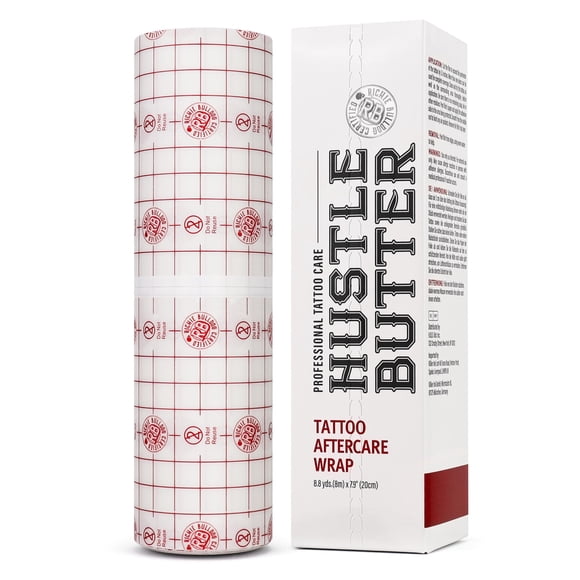 Manteca para el cuidado posterior del tatuaje Hustle Butter Second Skin, 20 cm x 8 m