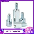 thumbnail image 2 of Blue Zinc Hex Standoff Male to Female Motherboard Rack Stud Mount Spacer Column Stainless Steel Screws Bolts Standoffs M3M4M5M6, 2 of 4