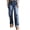 Dark Blue, variant on Women's High Waist Straight Leg Jeans with Cuffed Hem Tapered Seam Vintage High Rise Relaxed Fit Casual Denim Trousers