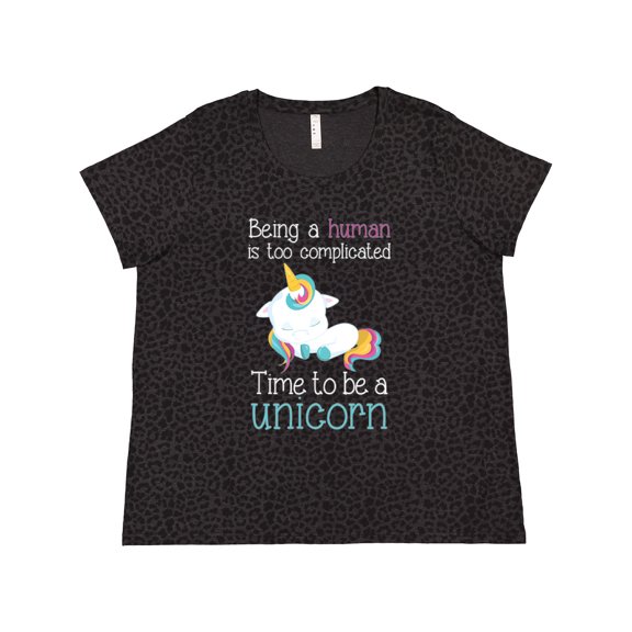 Inktastic Time to Be a Unicorn Women's Plus Size T-Shirt
