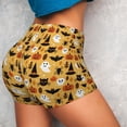 thumbnail image 4 of Haiem Halloween Ghost Pumpkin No Front Seam Biker Shorts for Women Yoga Workout Gym Bike Shorts with Tummy Control Moisture-Wicking-Small, 4 of 9