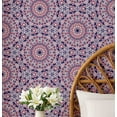 thumbnail image 1 of S4Sassy Self-Stick Decorative Boho Wallpaper, Mandala Floral Pattern Wall Paper, Vinyl Waterproof Contact Paper, Blue, 25"X 120" Removable Renter Friendly Walls Covering For Bedroom, Dining Room, 1 of 8