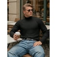 thumbnail image 5 of OALUXE Turtleneck Ribbed Long Sleeve Shirts for Mens Undershirts Knit Thermal Basic Tops, 5 of 7