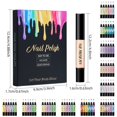 thumbnail image 5 of Non-UV Gel Nail Pen Set, 3-in-1 Quick-Dry Nail Polish Pens with Precision Tip, 6-Piece DIY Manicure and Nail Art Kit, 5 of 7