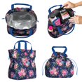 thumbnail image 2 of Pioneer Flower Floral Print Pattern Drawstring Lunch Bag Women - Drawstring Lunch Bag Insulated for Work Office - Stain-Resistant Large Lunchbags for Women with Multi-Pockets, 2 of 6