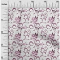 thumbnail image 2 of oneOone Cotton Cambric Dusty Purple Fabric Asian Pottery Floral Quilting Supplies Print Sewing Fabric By The Yard 42 Inch Wide, 2 of 4