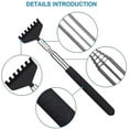 thumbnail image 3 of Pack Portable Extendable Back Scratcher, Metal Stainless Steel Telescoping Back Scratcher Tool With Carrying Bag, 3 of 4