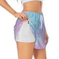 thumbnail image 2 of Disketp Fantasy Gradient Print Women's Shorts Workout Shorts for Athletic Gym Running Shorts with Phone Pockets Small, 2 of 8