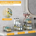 thumbnail image 5 of 2 Sets of 3-Tier Multi-Purpose Bathroom Under Sink Organizers and Storage, Stackable Kitchen Pantry Organization, Vanity Cosmetic Beauty Organizer, Pull Out Medicine Cabinet Organizer with 12 Movable, 5 of 7