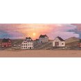thumbnail image 5 of Dundee Deco's Peel and Stick Wallpaper Border - Country Orange Purple Sunset in Town Wall Border Retro Design, 15 ft x 7 in, Self Adhesive, 5 of 6