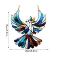 thumbnail image 3 of Owl Acrylic Suncatcher Hanging Ornament - Colorful Stained Glass Style Design, Light Catching & Reflecting Feature - For Home Indoor Outdoor Garden Patio Porch Decor, 3 of 5